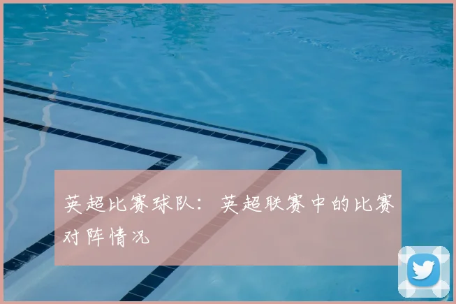 英超比赛球队:英超联赛中的比赛对阵情况